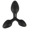 Black Velvets - tripla butt plug, anál plug (fekete)