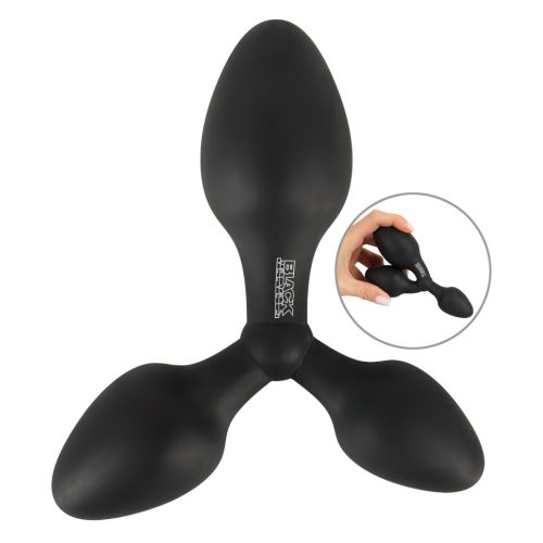 Black Velvets - tripla butt plug, anál plug (fekete)