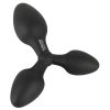 Black Velvets - tripla butt plug, anál plug (fekete)