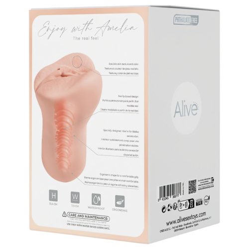 Alive Amelia S - műpunci maszturbátor férfiaknak (testszínű)