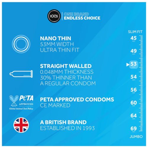 EXS Nano Thin - ultra vékony óvszer (3 db)