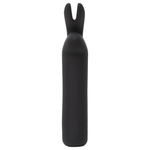 Happyrabbit Bullet - akkus, nyuszis rúdvibrátor, csiklóvibrátor (fekete)