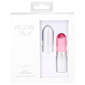   Pillow Talk Lusty - akkus, nyelves rúdvibrátor (fehér-pink)