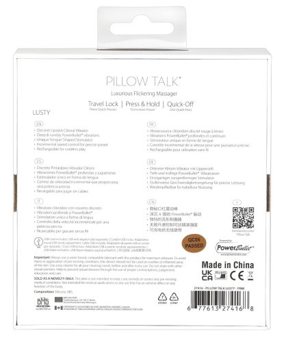 Pillow Talk Lusty - akkus, nyelves rúdvibrátor (pink)