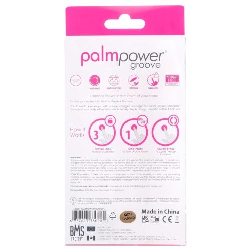 PalmPower groove - akkus masszírozó vibrátor (pink)