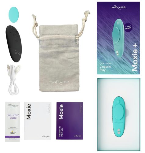 We-Vibe Moxie+ - hordható, app-vezérelt csiklóizgató vibrátor (türkiz)