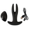 ANOS - kétágú anál vibrátor (fekete)