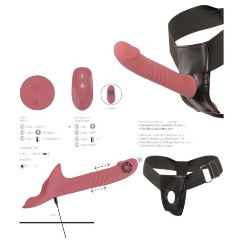You2Toys - felcsatolható vibrátor szett (piros)