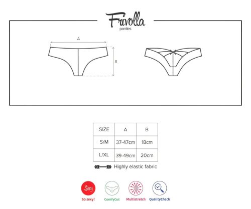 Obsessive Frivolla - pikáns női csipke bugyi - fekete