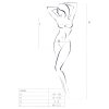 Passion BS035 - vállpántos, nyitott piros necc body (S-L)