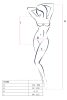 Passion BS064 - nyitott fekete necc body (S-L)