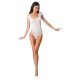 Passion BS064 - nyitott fehér necc body (S-L)