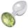 Sunfo - fém anál plug lime kővel (ezüst)