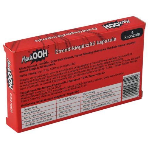 MachOOH étrend kiegészítő kapszula férfiaknak (4 db)