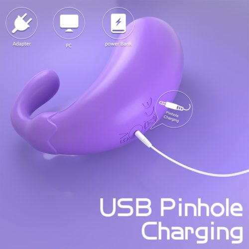 Sex HD - padlizsán formájú vibrációs tojás (lila)