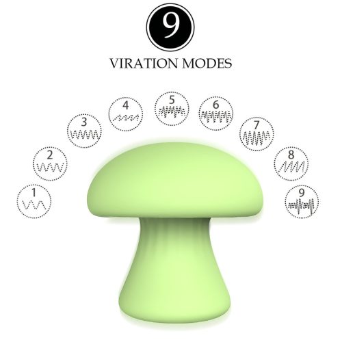 Magic Mushroom - akkus arc vibrátor (zöld)