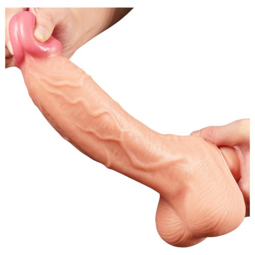 Lovetoy Nature Cock - kétrétegű élethű dildó - 25cm (natúr)