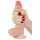 Lovetoy Sliding-Skin - kétrétegű dildó - 18 cm (natúr)