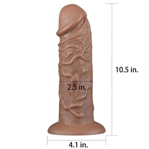 Lovetoy Chubby - tapadókorongos élethű dildó - 25cm (natúr)