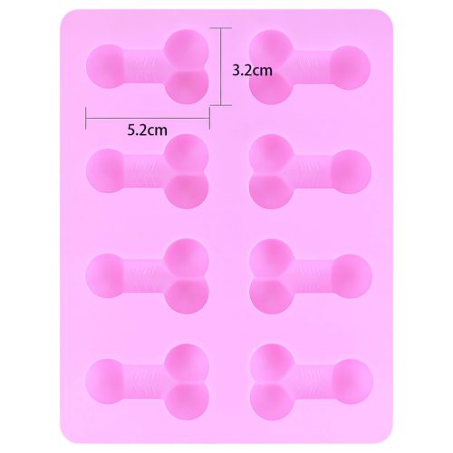 Pénisz formájú jégkocka készítő forma (pink)