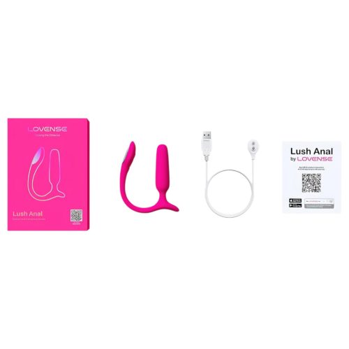 Lovense Lush Anal - App-vezérelt análvibrátor, LED-es – pink