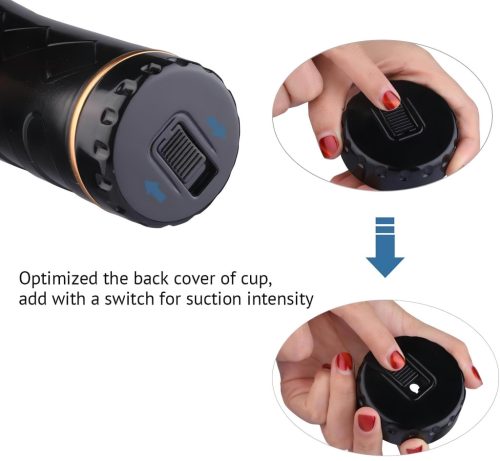 Tracy's Dog Cup - élethű műpopsi maszturbátor (fekete-natúr)