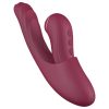 Vibeconnect - 2in1 G-pont és csiklóizgató vibrátor (piros)