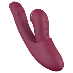  Vibeconnect - 2in1 G-pont és csiklóizgató vibrátor (piros)