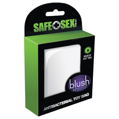 Safe Sex - antibakteriális diszkrét tároló táska (fehér, M)
