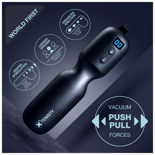 X'TENSITY - Mélystimulációs, vákuumos férfi maszturbátor (fekete)