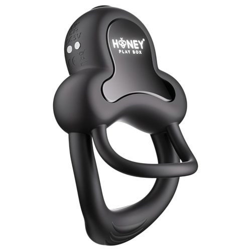 Honey Play Box Anello - App-vezérelt vibrációs pénisz- és heregyűrű (fekete)