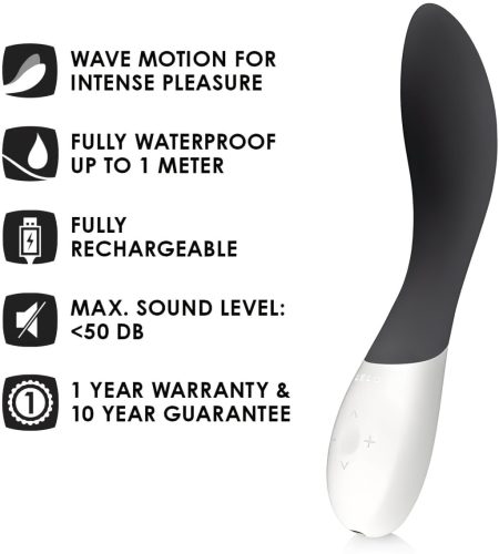 LELO Mona Wave - vízálló G-pont vibrátor (fekete)