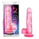 bjours Sweet N Hard 4 - tapadókorongos, herés dildó (pink)