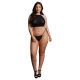 Le Désir Plus Size - fekete strasszos party szett (XL-3XL)