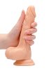 RealRock Dong 7 - élethű, herés dildó (17 cm, testszínű)