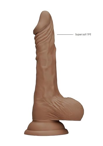 RealRock Dong 7 - herés élethű dildó (sötét natúr, 17 cm)