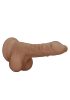 RealRock Dong 7 - herés élethű dildó (sötét natúr, 17 cm)