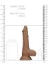 RealRock Dong 7 - herés élethű dildó (sötét natúr, 17 cm)