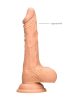 RealRock Dong 8 - élethű, herés dildó (20cm) - natúr