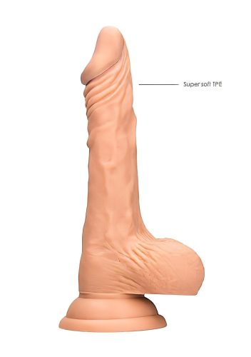 RealRock Dong 8 - élethű, herés dildó (20 cm, testszínű)
