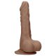 RealRock Dong 10 - élethű, herés dildó (25 cm) - sötét natúr