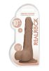 RealRock Dong 10 - élethű, herés dildó (25 cm) - sötét natúr