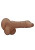 RealRock Dong 10 - élethű, herés dildó (25 cm) - sötét natúr