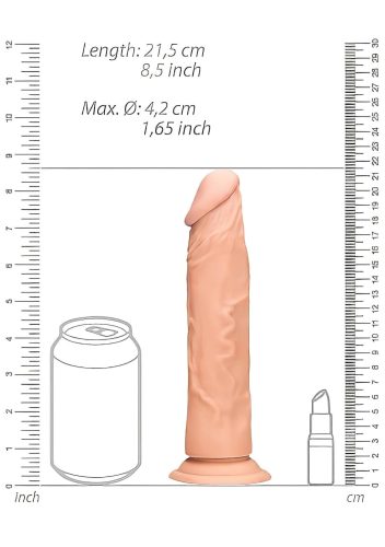 RealRock Dong 8 - élethű dildó (20 cm, testszínű)