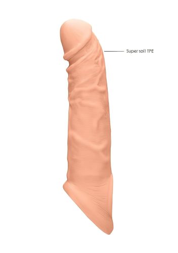 RealRock Penis Sleeve 8 - péniszköpeny (21 cm, natúr)