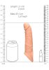 RealRock Penis Sleeve 8 - péniszköpeny (21 cm, natúr)
