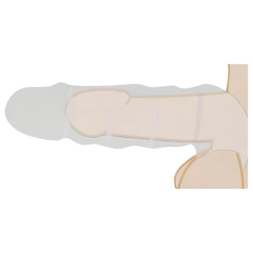 RealRock Penis Sleeve 8 - péniszköpeny (21 cm, natúr)