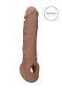 RealRock Penis Sleeve 8 - péniszköpeny (21 cm) - sötét natúr