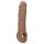 RealRock Penis Sleeve 8 - péniszköpeny (21 cm) - sötét natúr