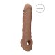 RealRock Penis Sleeve 8 - péniszköpeny (21 cm) - sötét natúr